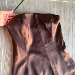 Aritzia Espresso Strapless Dress